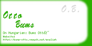 otto bums business card